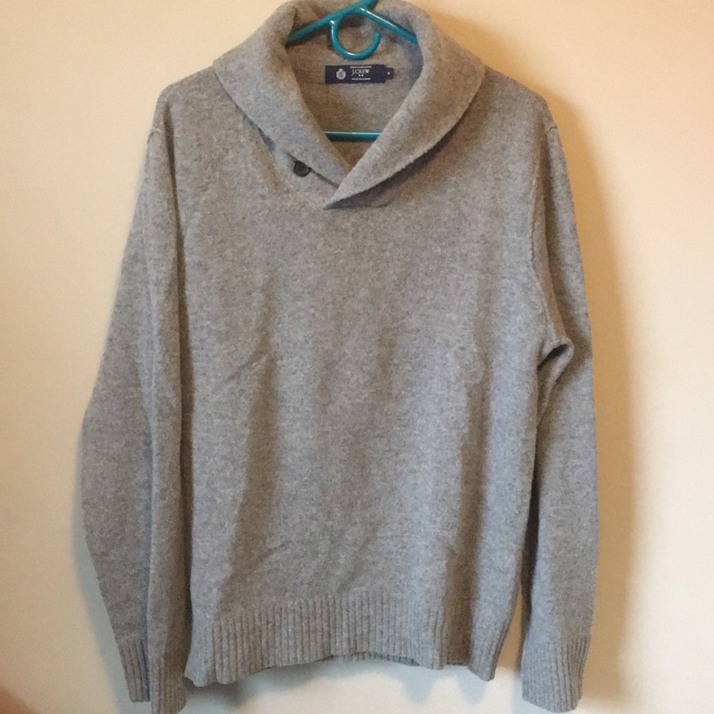 J.crew men sweater shawl collar size M
